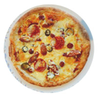 チョリソー・ペパロニのピリ辛ピザ