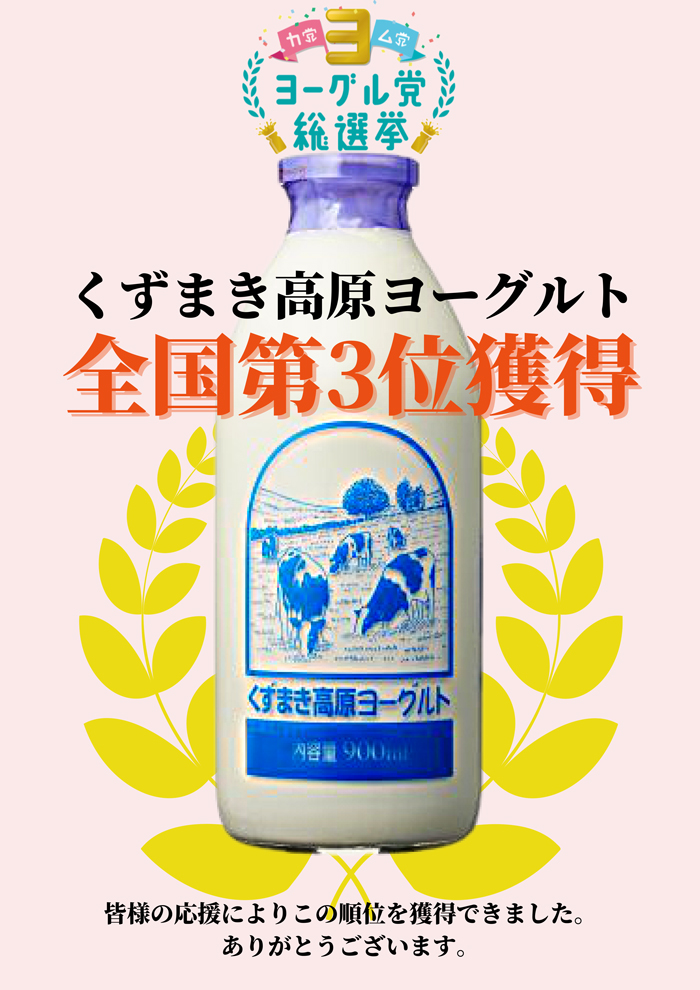 1月15日(土) ヨーグル党総選挙の結果が発表されました！